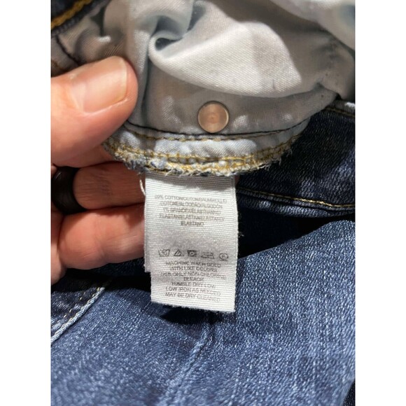 Free People Womens Jeans Size 26 Blue Ripped Whiskered Distressed Concert Rock - Picture 4 of 8